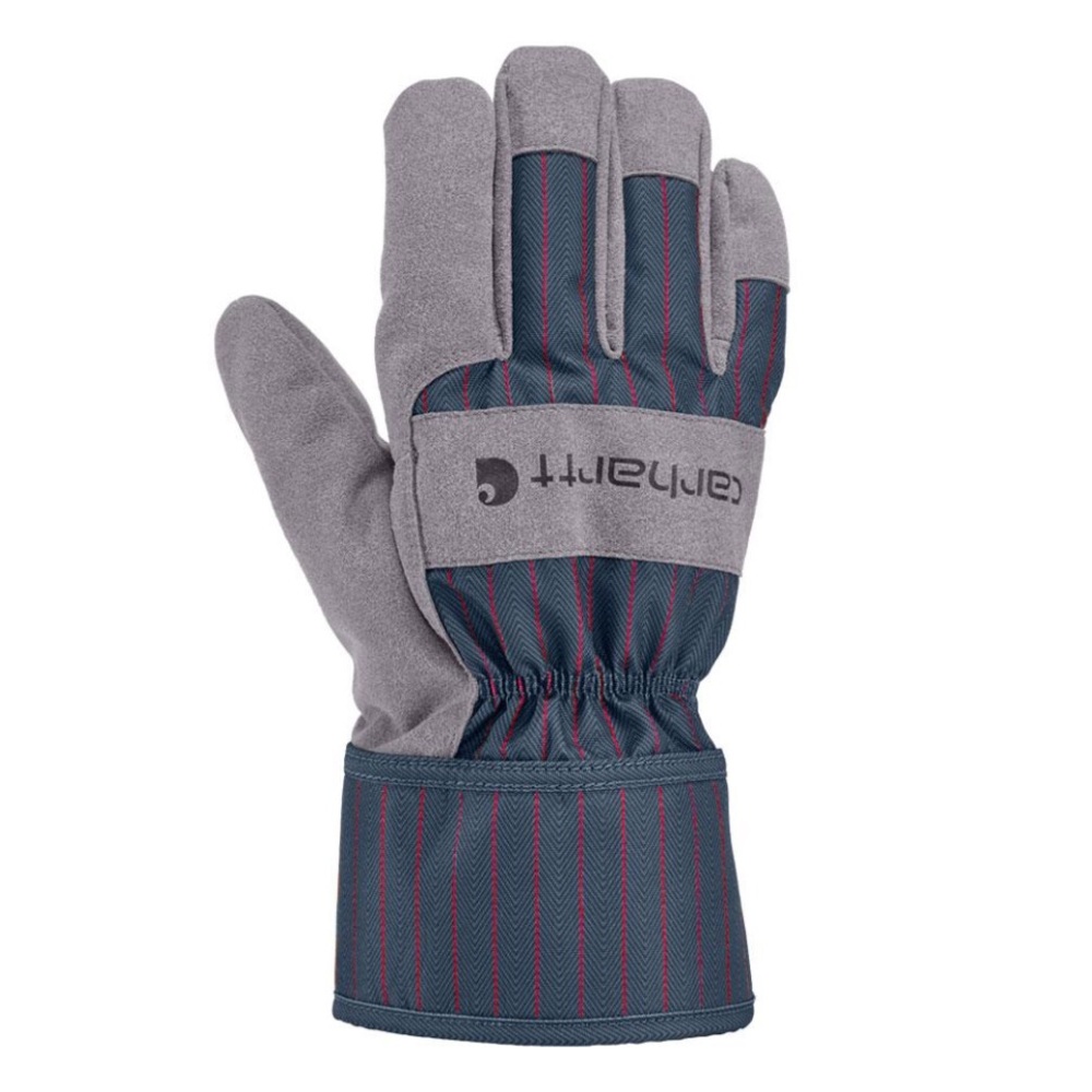 Carhartt Gray Pinstripe Work insulated, synthetic suede, safety cuff glove